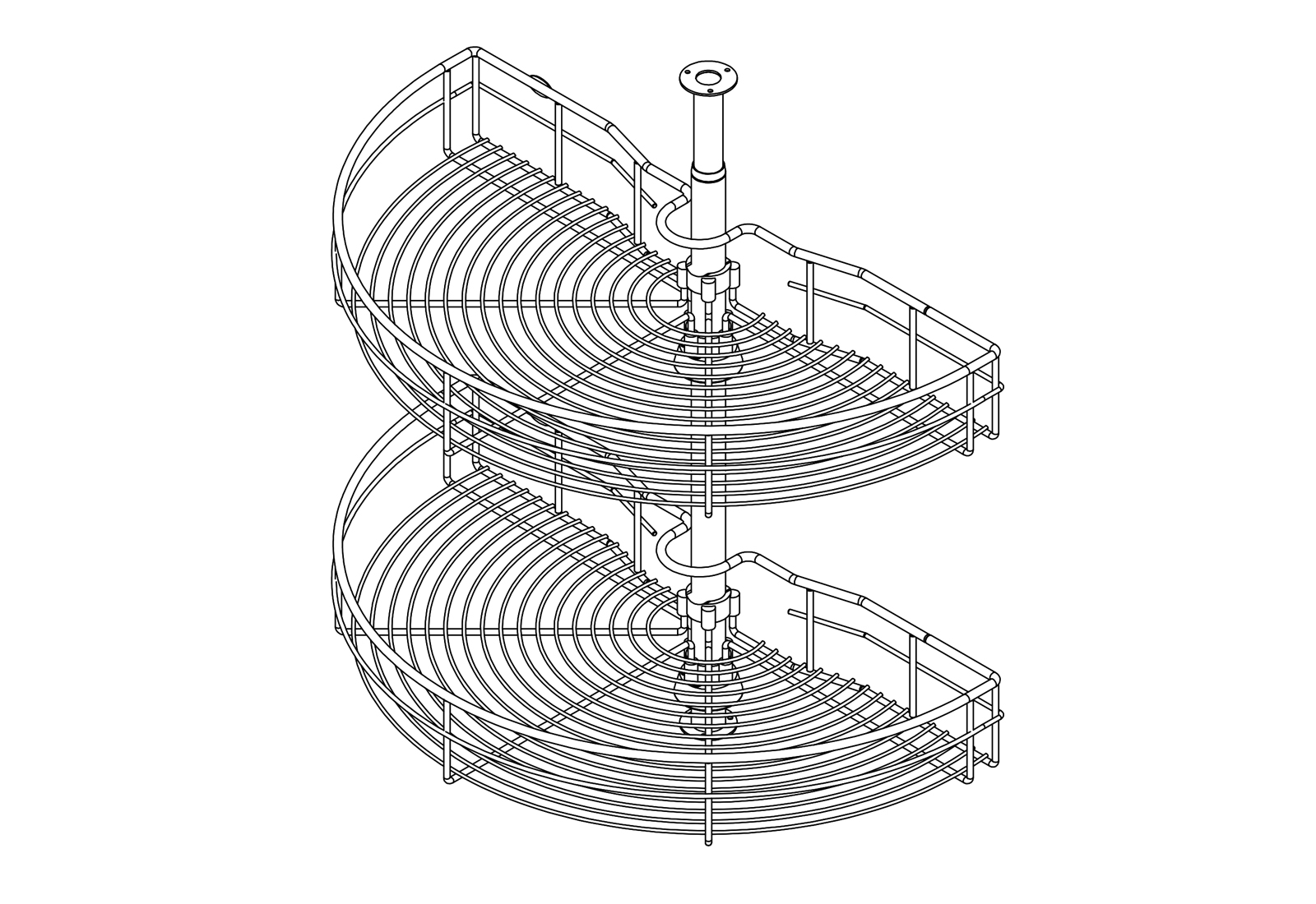Wellmax PTJ005 180° Revolving Basket