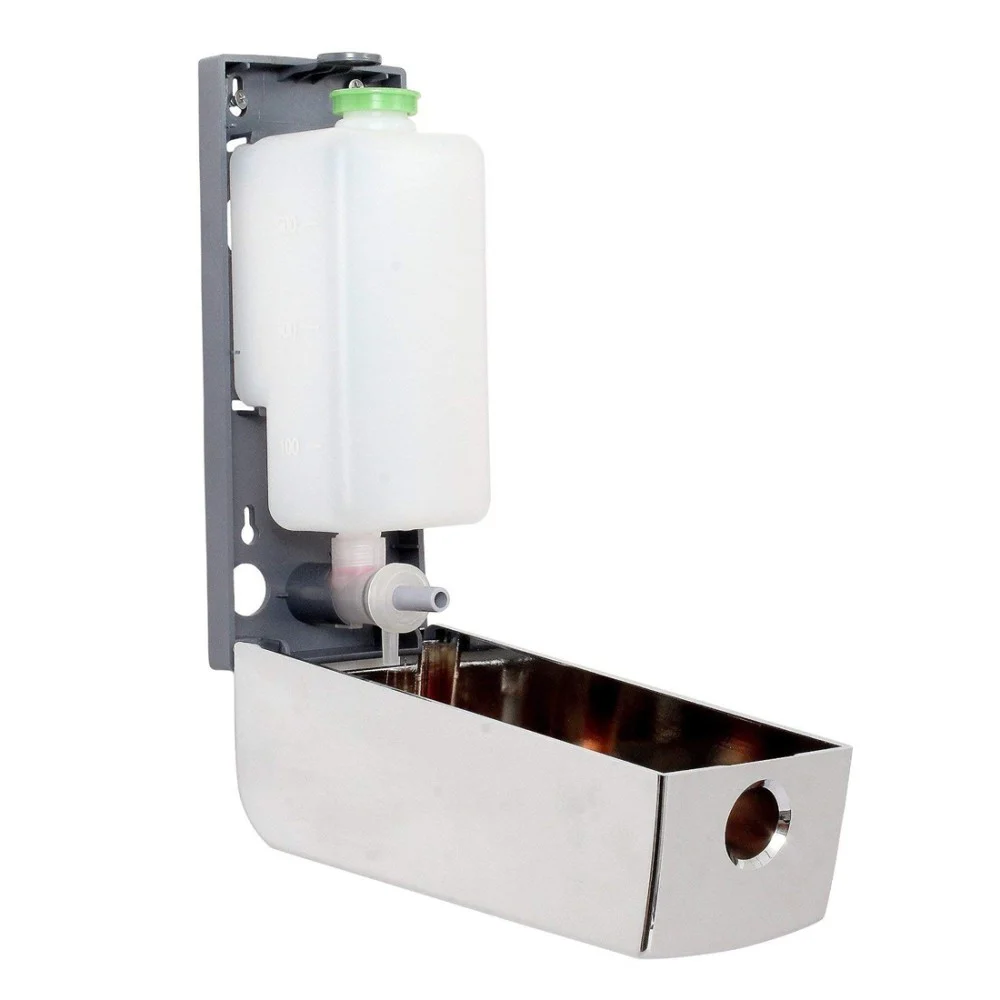 Soap dispenser, Plastic Wall Mounted Silver colour