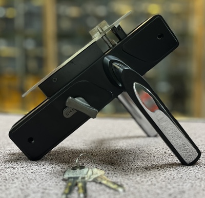 HANDLE DOOR LOCK 1004 BLACK/CP