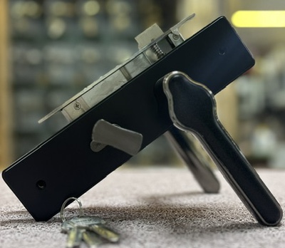 HANDLE DOOR LOCK 249 MBLK/SBLK